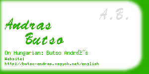 andras butso business card